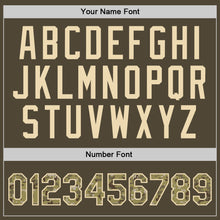 Загрузить изображение в средство просмотра галереи, Custom Olive Camo Cream-Black Authentic Throwback Salute To Service Basketball Jersey