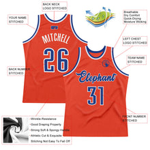 Загрузить изображение в средство просмотра галереи, Custom Orange Royal-White Authentic Throwback Basketball Jersey