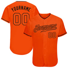 Load image into Gallery viewer, Custom Orange Orange-Black Authentic Baseball Jersey