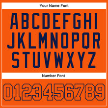 Load image into Gallery viewer, Custom Orange Orange-Navy Authentic Baseball Jersey