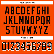 Load image into Gallery viewer, Custom Orange Black Pinstripe Black-White Authentic Baseball Jersey