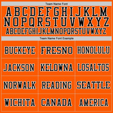 Laden Sie das Bild in den Galerie-Viewer, Custom Orange Black-White Mesh Authentic Throwback Football Jersey