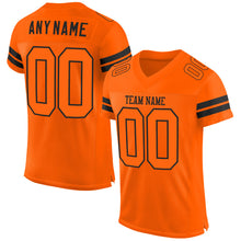 Charger l'image dans la galerie, Custom Orange Orange-Black Mesh Authentic Football Jersey