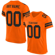 Загрузить изображение в средство просмотра галереи, Custom Orange Black Mesh Authentic Football Jersey
