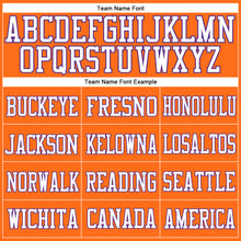 Загрузить изображение в средство просмотра галереи, Custom Orange White-Purple Mesh Authentic Football Jersey