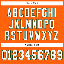 Laden Sie das Bild in den Galerie-Viewer, Custom Orange White-Green Mesh Authentic Football Jersey