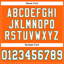 Laden Sie das Bild in den Galerie-Viewer, Custom Orange White-Kelly Green Mesh Authentic Football Jersey