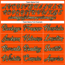 Load image into Gallery viewer, Custom Orange Camo-Black Authentic Baseball Jersey