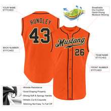 Load image into Gallery viewer, Custom Orange Black-Cream Authentic Sleeveless Baseball Jersey