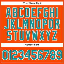 Load image into Gallery viewer, Custom Orange Teal-White Authentic Sleeveless Baseball Jersey