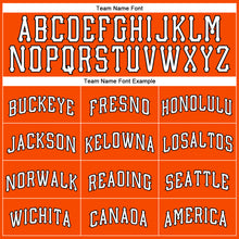 Load image into Gallery viewer, Custom Orange White-Black Authentic Sleeveless Baseball Jersey