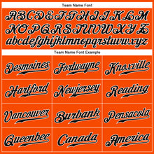 Load image into Gallery viewer, Custom Orange Black-White Authentic Sleeveless Baseball Jersey
