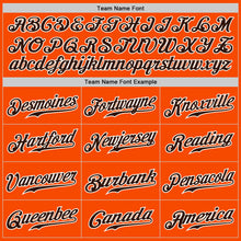 Загрузить изображение в средство просмотра галереи, Custom Orange White Pinstripe Brown-White Authentic Baseball Jersey