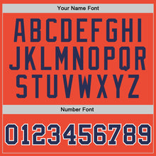 Laden Sie das Bild in den Galerie-Viewer, Custom Orange Navy-White Authentic Throwback Basketball Jersey