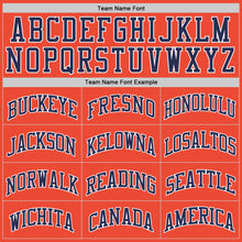Laden Sie das Bild in den Galerie-Viewer, Custom Orange Navy-White Authentic Throwback Basketball Jersey