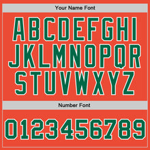 Load image into Gallery viewer, Custom Orange Kelly Green-White Authentic Throwback Basketball Jersey