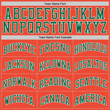 Load image into Gallery viewer, Custom Orange Kelly Green-White Authentic Throwback Basketball Jersey