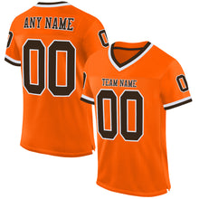 Charger l'image dans la galerie, Custom Orange Brown-White Mesh Authentic Throwback Football Jersey