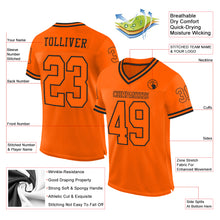 Laden Sie das Bild in den Galerie-Viewer, Custom Orange Orange-Black Mesh Authentic Throwback Football Jersey