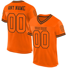 Laden Sie das Bild in den Galerie-Viewer, Custom Orange Orange-Black Mesh Authentic Throwback Football Jersey