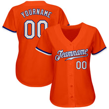 Charger l'image dans la galerie, Custom Orange White-Royal Authentic Baseball Jersey