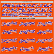 Load image into Gallery viewer, Custom Orange Purple-White Authentic Baseball Jersey