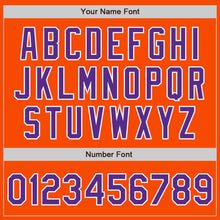 Load image into Gallery viewer, Custom Orange Purple-White Authentic Baseball Jersey