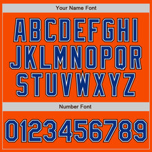 Load image into Gallery viewer, Custom Orange Royal-Black Authentic Baseball Jersey