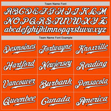 Load image into Gallery viewer, Custom Orange White-Black Authentic Baseball Jersey