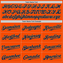 Load image into Gallery viewer, Custom Orange Navy-Old Gold Authentic Baseball Jersey