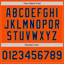 Load image into Gallery viewer, Custom Orange Navy-Old Gold Authentic Baseball Jersey