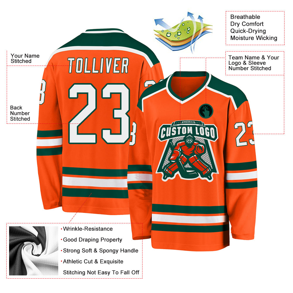 Custom Green Hockey Jerseys, Hockey Uniforms For Your Team