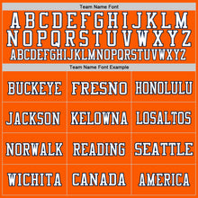 Laden Sie das Bild in den Galerie-Viewer, Custom Orange Navy-White Mesh Authentic Football Jersey