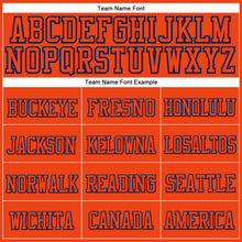 Загрузить изображение в средство просмотра галереи, Custom Orange Orange-Navy Stitched Cuffed Knit Hat