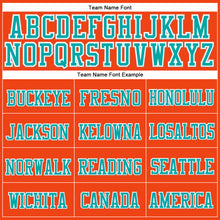 Загрузить изображение в средство просмотра галереи, Custom Orange Aqua-White Stitched Cuffed Knit Hat