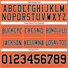 Laden Sie das Bild in den Galerie-Viewer, Custom Stitched Orange Black-White Football Pullover Sweatshirt Hoodie