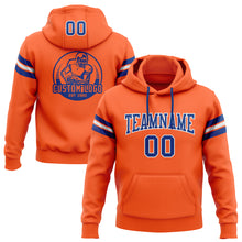 Charger l'image dans la galerie, Custom Stitched Orange Royal-White Football Pullover Sweatshirt Hoodie