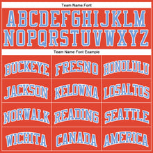 Загрузить изображение в средство просмотра галереи, Custom Orange Light Blue-White Authentic Throwback Basketball Jersey