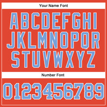 Загрузить изображение в средство просмотра галереи, Custom Orange Light Blue-White Authentic Throwback Basketball Jersey