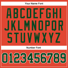 Load image into Gallery viewer, Custom Orange Green-White Authentic Throwback Basketball Jersey