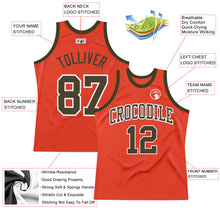 Load image into Gallery viewer, Custom Orange Olive-White Authentic Throwback Basketball Jersey