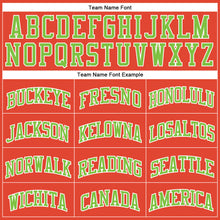 Load image into Gallery viewer, Custom Orange Neon Green-White Authentic Throwback Basketball Jersey