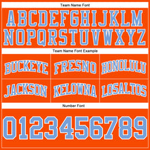 Загрузить изображение в средство просмотра галереи, Custom Orange Light Blue-White Authentic Throwback Basketball Shorts