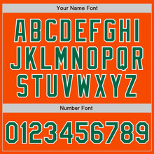 Load image into Gallery viewer, Custom Orange Kelly Green-White Authentic Baseball Jersey
