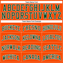 Load image into Gallery viewer, Custom Orange Green-White Authentic Throwback Basketball Jersey