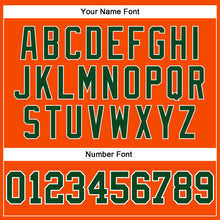 Load image into Gallery viewer, Custom Orange Green-White Authentic Throwback Basketball Jersey