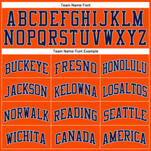Charger l'image dans la galerie, Custom Orange Navy-Gray Authentic Throwback Basketball Jersey