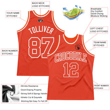 Load image into Gallery viewer, Custom Orange Orange-White Authentic Throwback Basketball Jersey