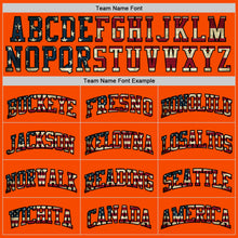 Load image into Gallery viewer, Custom Orange Vintage USA Flag-Black Authentic Throwback Basketball Jersey