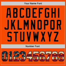 Load image into Gallery viewer, Custom Orange Vintage USA Flag-Black Authentic Throwback Basketball Jersey